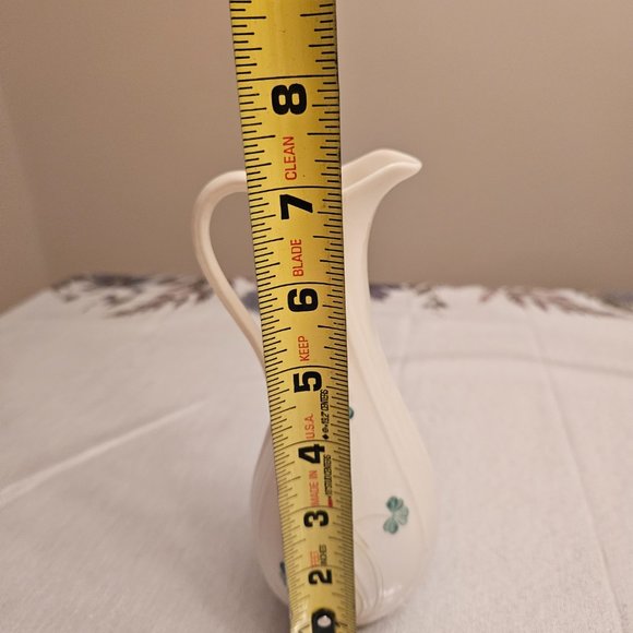 Vintage Belleek Small Pitcher Clover Design - Picture 7 of 8